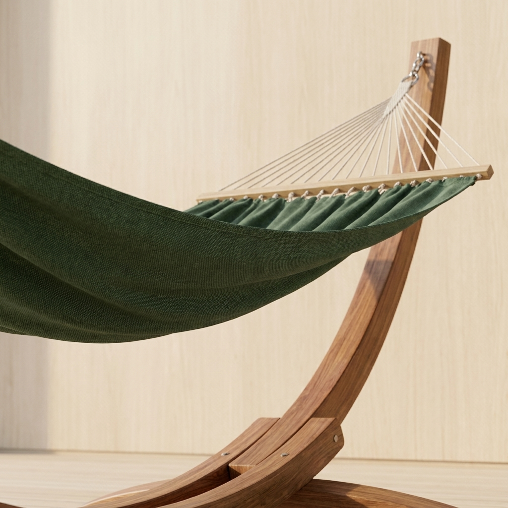 Forest Green Oak Hammock - Handwoven Georgian hammock by LAGOM