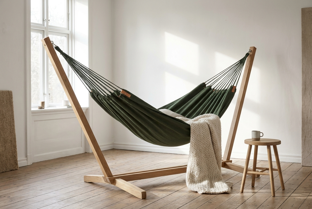 Forest Green Hammock - Handwoven Georgian hammock by LAGOM