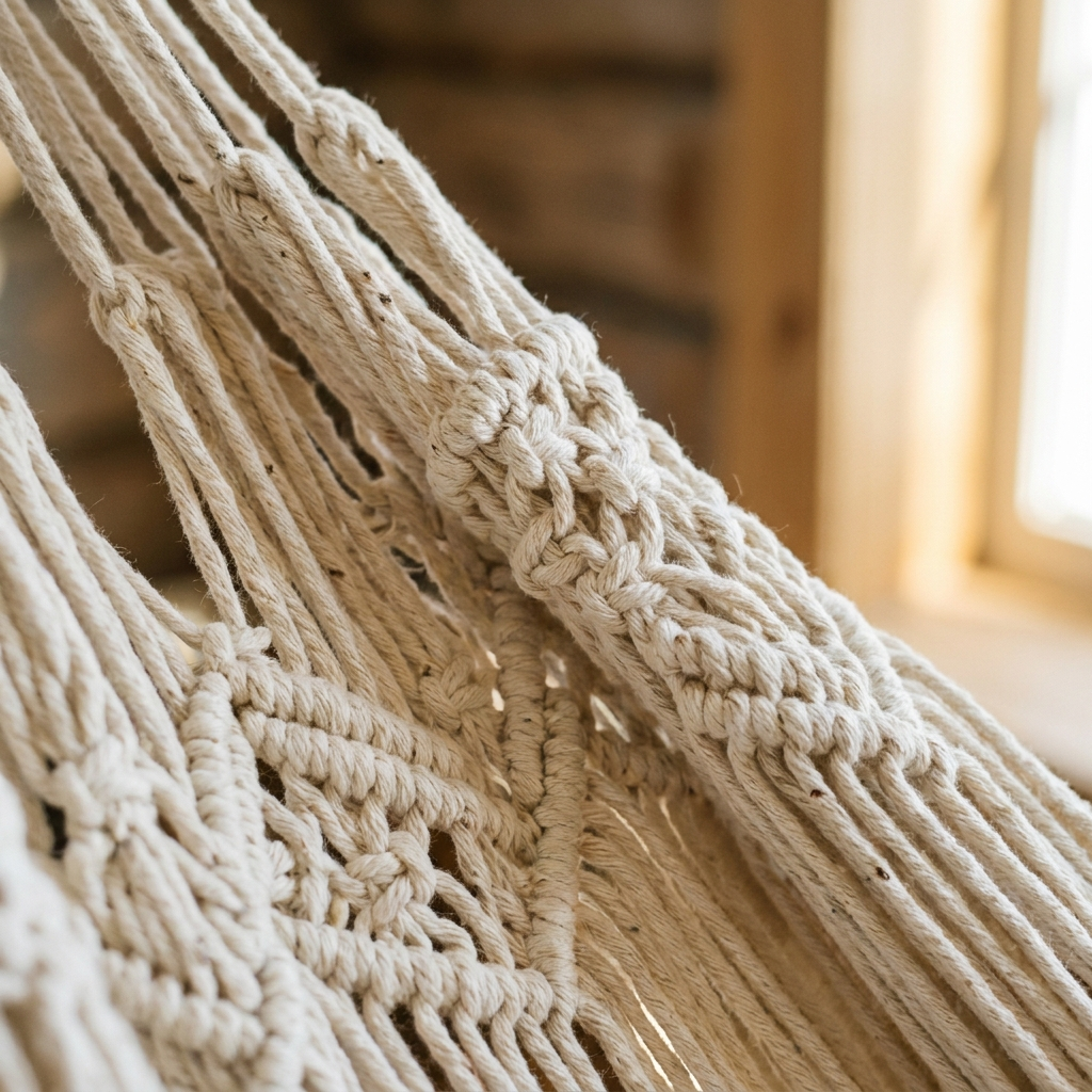 Natural Cotton Hammock - Handwoven Georgian hammock by LAGOM